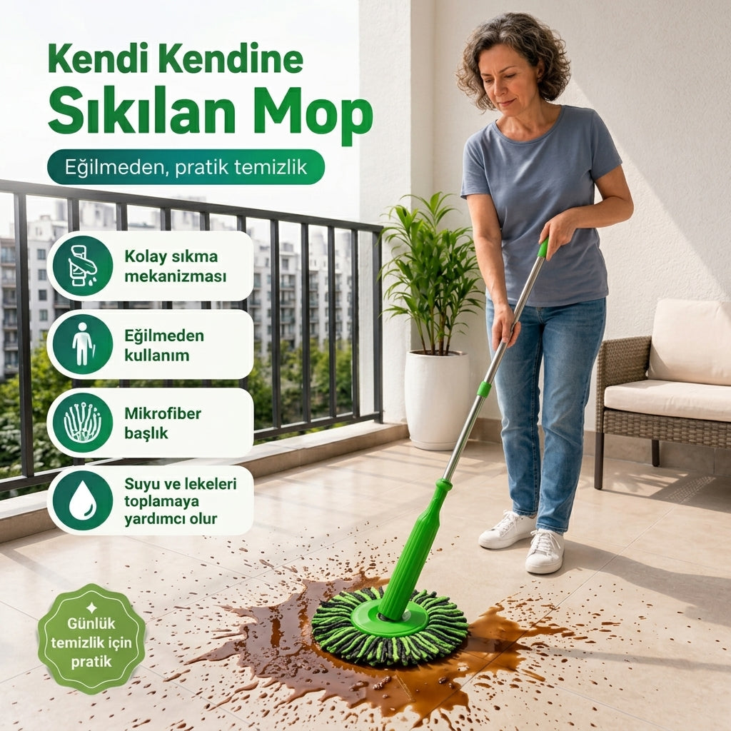 MOPNOVA kendinden sıkmalı mop